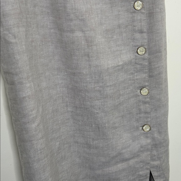 NWT J. MCLAUGHLIN Leah Linen Blend Dress Oatmeal Tan Size 12 - Picture 9 of 16